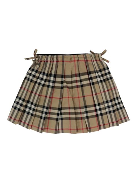 print burberry miniskirt|checked pleated mini skirt.